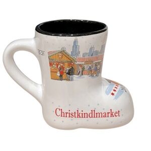 ⭐️ 3 for $10 LAST CHANCE Christkindlmarket White Ceramic Boot Mug Chicago 2019